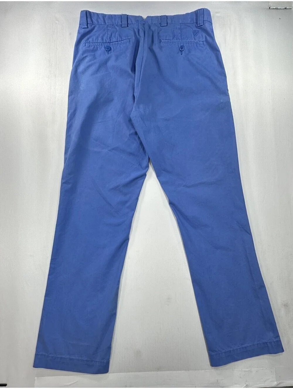 Cremieux 100% Cotton Flat Straight Chinos Blue Mens 33/32